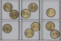Lote 10 monedas 1 Peseta. 1944. A EXAMINAR. EBC a SC.