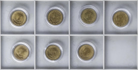 Lote 7 monedas 1 Peseta. 1947, 1953. 1947: (*52, 53). 1953 (*56, 60, 61, 62, 63). A EXAMINAR. EBC a SC.