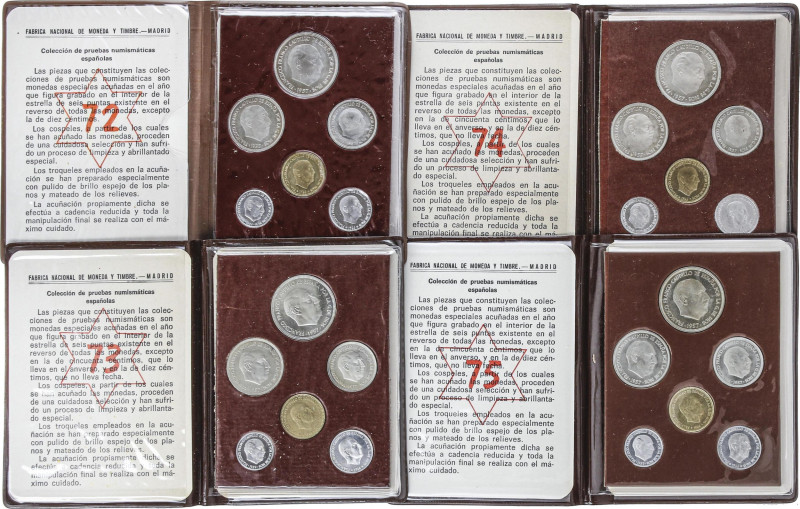 Lote 12 series 6 monedas 10 Céntimos a 50 Pesetas. (*72, 73, 74 y 75). Tres seri...