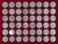 Lote 636 monedas 10 Céntimos a 5 pesetas. 1937 a 1966. Incluye: 9x 10 Céntimos, 161x 25 Céntimos 1937, 97x 50 Céntimos, 177x 1 peseta y 192x 5 Pesetas...