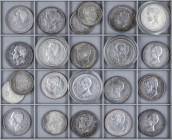 Lote 22 monedas 5 (17), 100 (4) y 2.000 Pesetas. 1871 a 1994. CENTENARIO DE LA PESETA, ESTADO ESPAÑOL y JUAN CARLOS I. AR. Contiene 17 monedas 5 Peset...