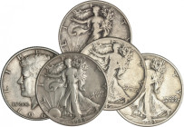 United States of America
Lote 5 monedas Half Dollar. 1943 a 1964. AR. Standing Liberty 1943, 1944, 1945 Y 1946 y Kennedy 1964. A EXAMINAR. MBC- a MBC...
