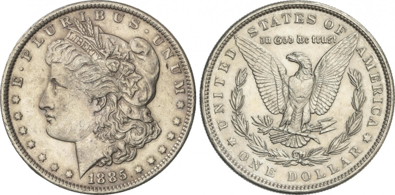 United States of America
1 Dollar. 1885. 26,63 grs. AR. Tipo Morgan. (Golpecito...
