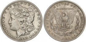 United States of America
1 Dollar. 1901-O. NEW ORLEANS. 26,46 grs. AR. Tipo Morgan. KM-110. MBC.