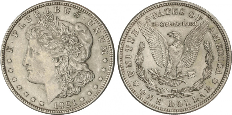 United States of America
1 Dollar. 1921. 26,68 grs. AR. Tipo Morgan. KM-110. EB...