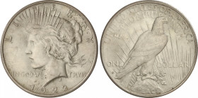 United States of America
1 Dollar. 1922-S. SAN FRANCISCO. 26,75 grs. AR. Tipo Peace. KM-150. EBC.