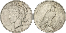 United States of America
1 Dollar. 1923. 26,61 grs. AR. Tipo Peace. (Golpecitos). KM-150. MBC+.