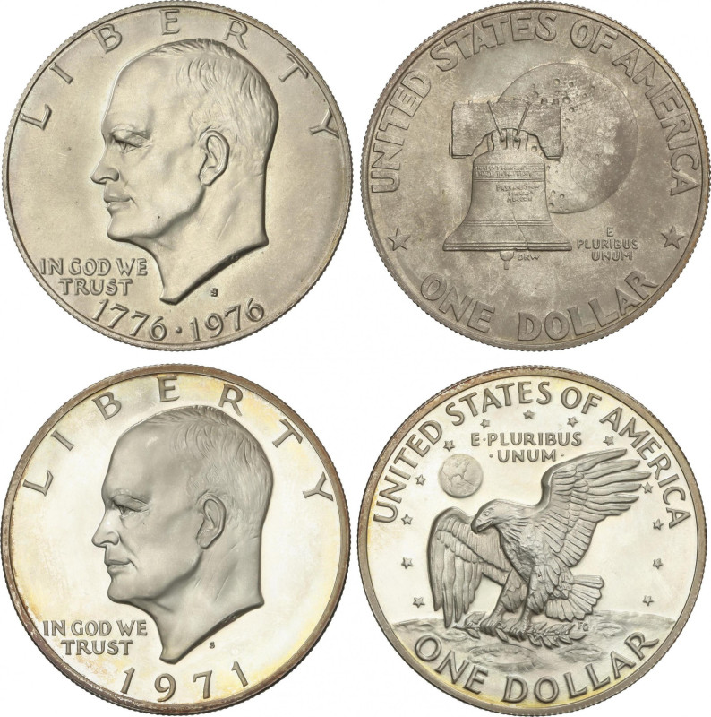 United States of America
Lote 2 monedas 1 Dollar. 1971-S y 1976-S. SAN FRANCISC...