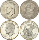United States of America
Lote 2 monedas 1 Dollar. 1971-S y 1976-S. SAN FRANCISCO. AR. KM-203a, 206a. SC- y PROOF.