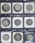 United States of America
Lote 139 monedas Dime a Dollar. Siglo XX. AR y CuNi. Una cuarentena en plata. Muchas SC. En álbum. A EXAMINAR. MBC a SC.