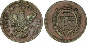 Italian States
1 Grano. 1780. FERDINANDO III. SICILIA. GLC. 4,53 grs. AE. (Oxidaciones). KM-198. MBC.