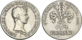 Italian States
Fiorino. 1828. LEOPOLDO II. TOSCANA. 6,74 grs. AR. ESCASA. C-72. MBC-.