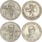 Mexico
Lote 4 monedas 25 (2) y 100 Pesos (2). 1968, 1972, 1977 y 1978. AR. KM-479.1, 480, 483.2. EBC a EBC+.