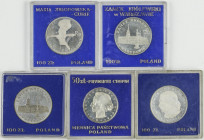 Poland
Lote 5 monedas 50 y 100 Zlotych (4). 1972 a 1976. AR. En presentaciones originales. A EXAMINAR. Y-66, 71, 76(2), 84. PROOF.