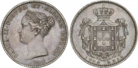 Portugal
1.000 Reis. 1844. MARIA II. 29,42 grs. AR. (Leves golpecitos). Pátina. ESCASA. KM-472. MBC+.