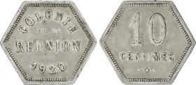 Reunion
10 Centimes. 1941. 0,84 grs. Al. Bank token. RARO. KM-Tn2. MBC+.