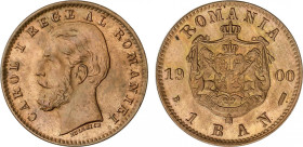 Romania
1 Ban. 1900-B. CAROL I. 1 grs. AE. KM-26. SC.