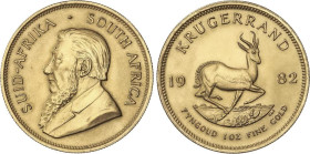 South Africa
Krugerrand. 1982. 33,91 grs. AU (917). Fr-B1; KM-73. SC.