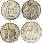 Switzerland
Lote 4 monedas 5 Francs. 1936, 39, 41, 44. AR. KM-41, 43, 44, 45. SC.