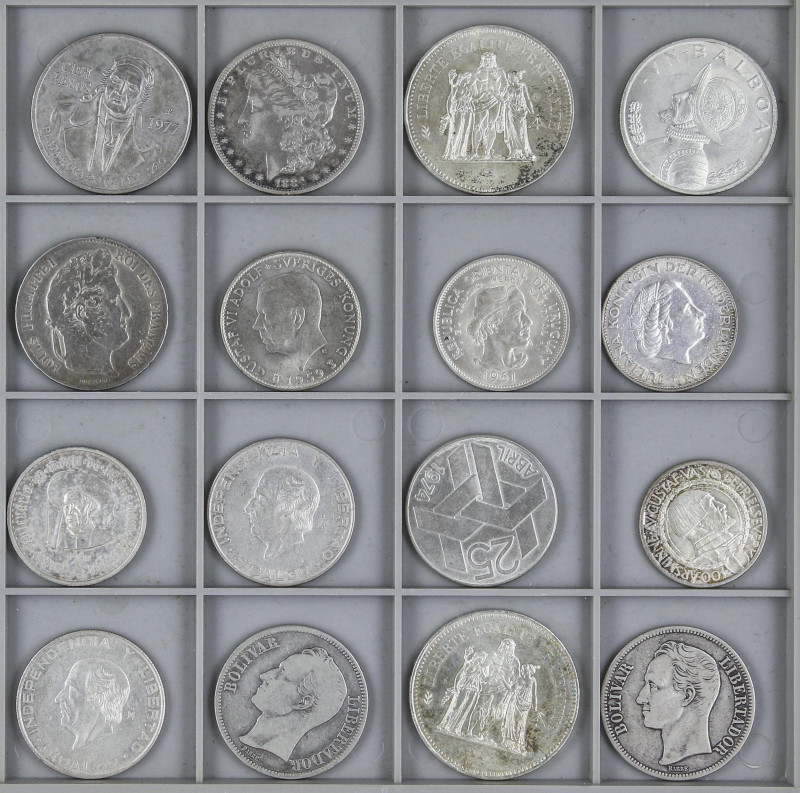 Lote 74 monedas. Siglo XIX-XX. DIFERENTES PAÍSES DEL MUNDO. AR. USA, Canadá, Fra...
