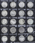 Lote alrededor 300 monedas. Siglo XVIII-XX. DIFERENTES PAÍSES DEL MUNDO. AR, AE, Cuni. Contiene plata de Monarquía hispánica, Centenario y moneda extr...
