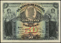 Spanish Banknotes
50 Pesetas. 15 Julio 1907. Ed-319. MBC+.