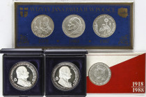 Lote 6 medallas. ALEMANIA (2), POLONIA (4). AR (2), CuNi. ALEMANIA: 2x J.B. Trommsdorff en AR.POLONIA: 3 medallas Juan Pablo II y una 70 aniversario i...
