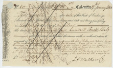 British India J.W. Walker Calcutta Bill of Exchange for £134.1.3 Opium Wars Period 1844
# 60; J. W. Walker served shipping lines between Indian ports...