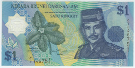 Brunei 1 Ringgit 1996
P# 22a, N# 203434; # C/I 646751; Polymer; UNC