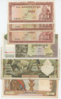 Cambodia Lot of 9 Banknotes 1956 - 1972
Various Dates & Conditions; VF-AUNC