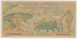 French Indochina 1 Piastre 1949
P# 74, N# 205738; # 7859025 315K025; UNC