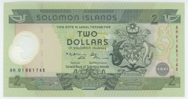Solomon Islands 2 Dollars 2001
P# 23, N# 205208; # AH 01061745; 25th Anniversary of the CBSI; UNC