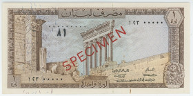 Lebanon 1 Livre 1964 Specimen
P# 61as, N# 207568; # 123 000000; AUNC