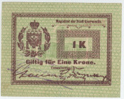 Russia - Ukraine Czernowitz 1 Krone 1914 (ND)
Ryab. 19263; # 35212; XF