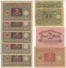 Germany - Weimar Republic Lot of 9 Banknotes 1920 - 1922
P# 58 - 62, F-AUNC