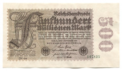 Germany - Weimar Republic 500 Millionen Mark 1923
P# 110d, N# 203604; # DV14-147825; UNC