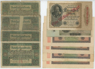 Germany - Weimar Republic Lot of 12 Banknotes 1918 - 1923
G-VF