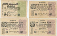Germany - Weimar Republic Lot of 8 Banknotes 1918 - 1923
G-VF