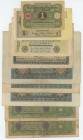 Germany - Weimar Republic Lot of 9 Banknotes 1919 - 1923
F