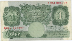 Great Britain 1 Pound 1949 - 1955 (ND)
P# 369b, N# 203299; # B32J 825307; VF