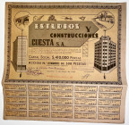Spain Estudios y Construcciones de Guesta Accion de 500 pesetas 1958
# 4001; Attractive design with constructions elements; XF