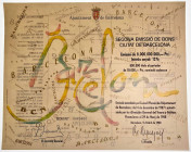 Spain Secona Emisio de Bons Ciutat Barcelona 12% Bond for 10000 Pesetas 1988
# 485600; Decorative certificate issued by Barcelona Town Hall, uncancel...