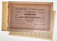 Ukraine Neue Bukowinaer Localbahn Czernowitz (Cernauti) 25 ordinary shares 200 gulden each 1897
# 13581-13605; Formed in 1897 to manage a series of l...