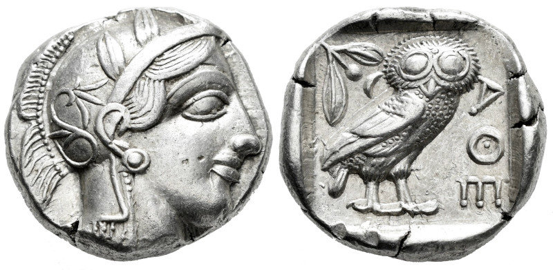 Attica. Athens. Tetradrachm. 454-404 a.C. (Gc-2526). (Sng Cop-31). Anv.: Head of...