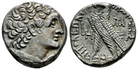 Ptolemaic Kings of Egypt. Kleopatra III and Ptolemy IX Soter II (Lathyros). Tetradrachm. RY 8 = 110/9 a.C. Alexandria. (Svoronos-1669). (Sng Cop-352)....