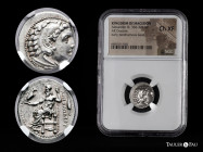 Kingdom of Macedon. Alexander III, "The Great". Drachm. 323-319 BC. Early posthumous issue of Colophon, under Philip III Arrhidaeus. (Price-1750). Anv...