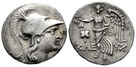 Pamphylia. Side. Tetradrachm. 183-175 a.C. Kleuch- magistrate. (Sng Cop-400). (Sng Bnf-695). (Sng von Aulock-4797). Anv.: Helmeted head of Athena to r...