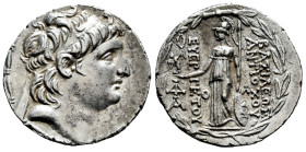 Cappadocian Kingdom. Ariarathes VII Philometor. Tetradrachm. 107/6-104/3 a.C. Mint A (Eusebia-Mazaka). In the name and types of Antiochos VII Euergete...