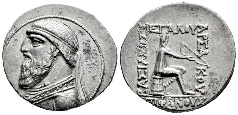 Kingdom of Parthia. Mithradates II. Tetradrachm. 119-109 a.C. Seleukeia on the T...