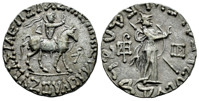 Indo-Skythians. Azes II. Tetradrachm. 58-12 a.C. (Hgc-12 637). (Senior-98.371T)....